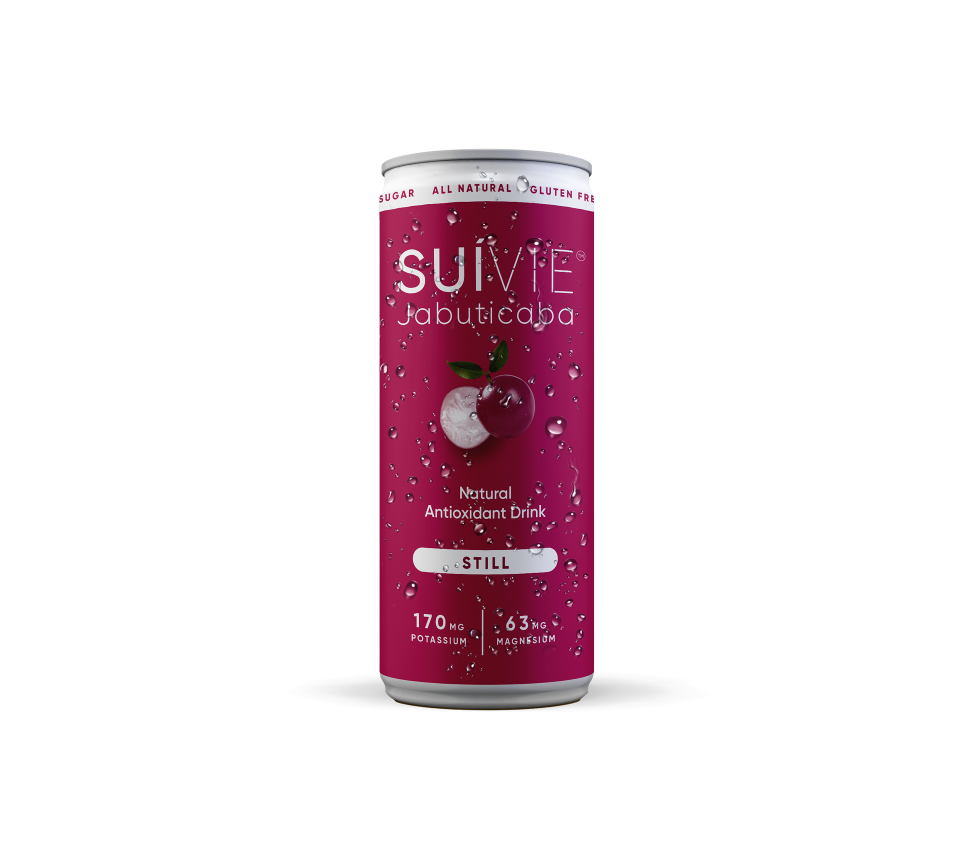 Cans of Suivie Jabuticaba still Brazilian natural antioxidant drink