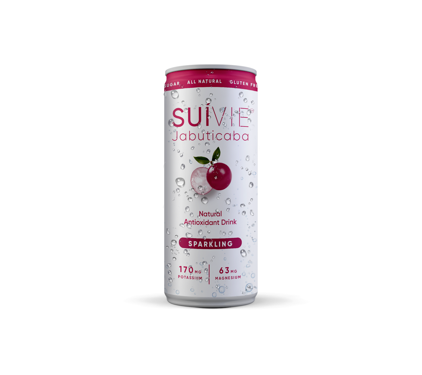 Cans of Suivie Jabuticaba sparkling Brazilian natural antioxidant drink