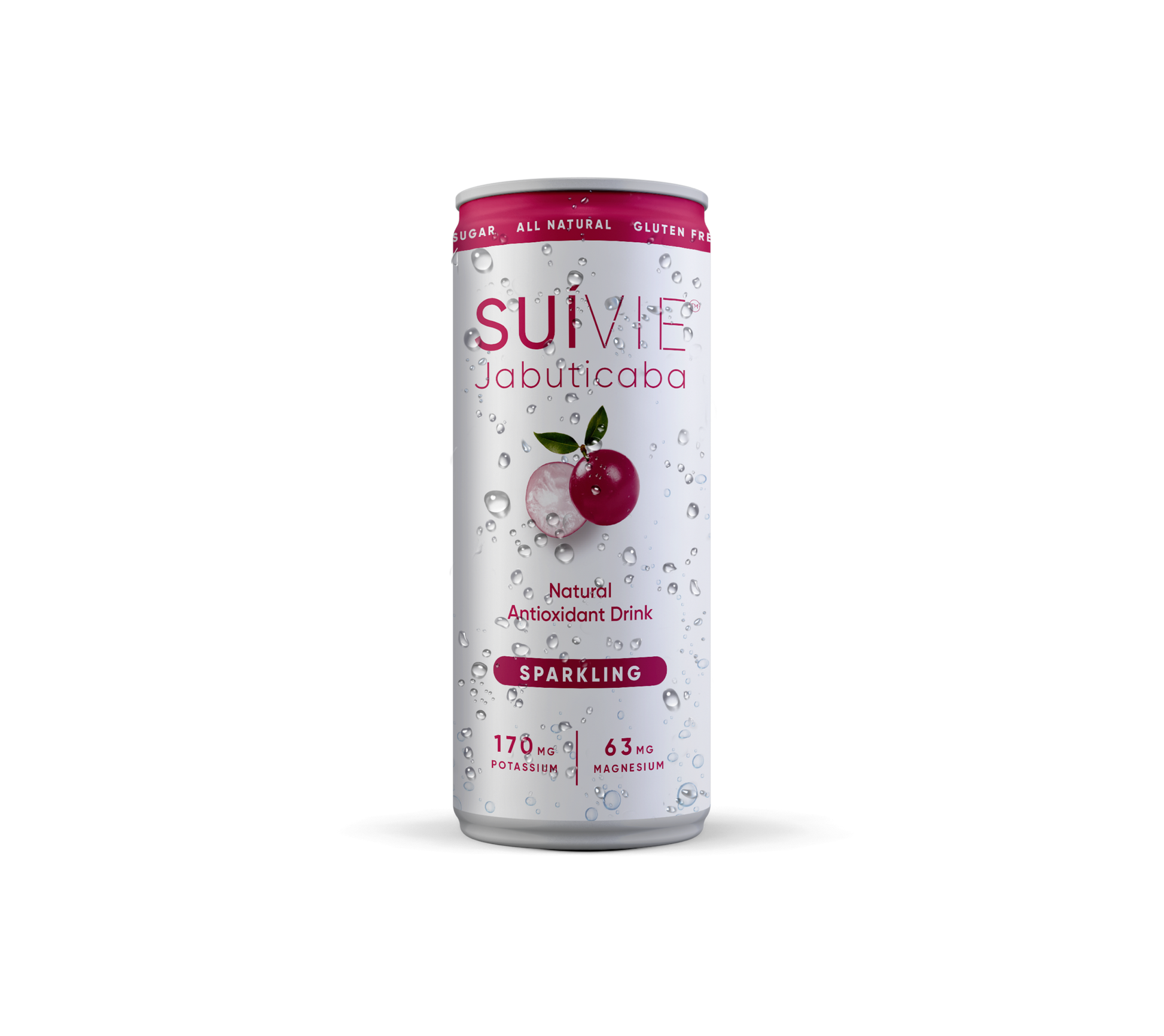 Cans of Suivie Jabuticaba sparkling Brazilian natural antioxidant drink