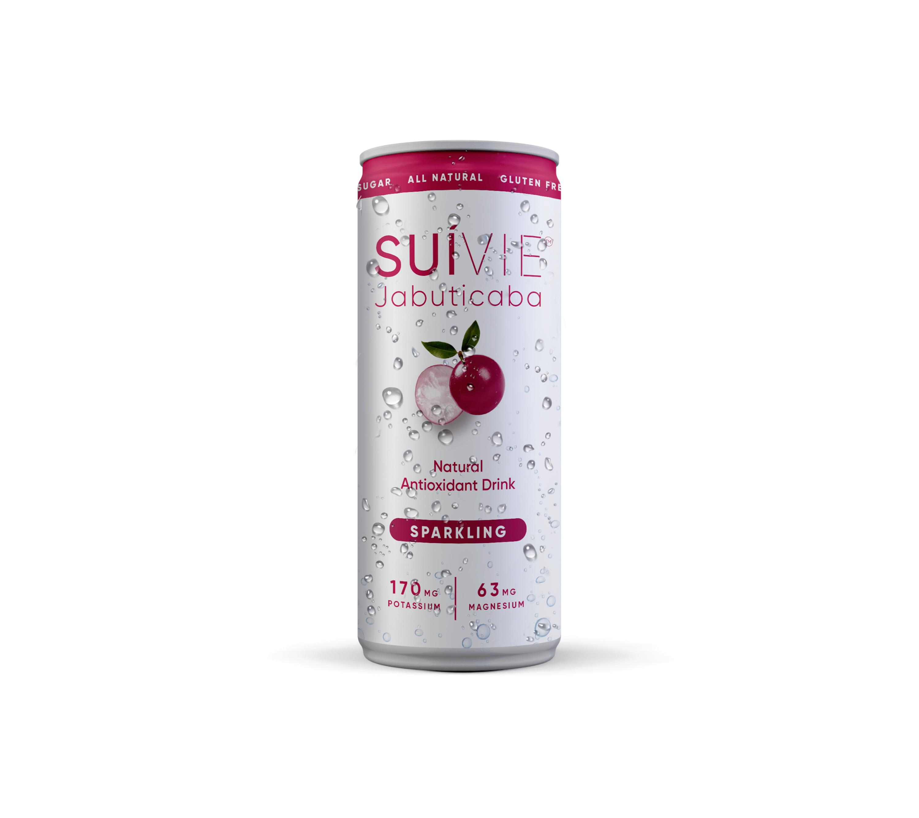 Cans of Suivie Jabuticaba sparkling Brazilian natural antioxidant drink